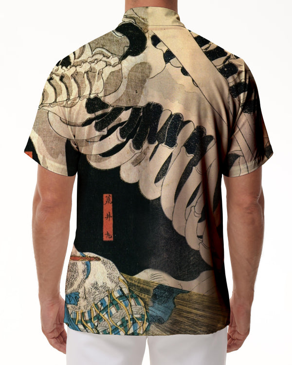 
Japanese style casual men's shirt short sleeve summer Hawaiian casual shirt beach clothing
                