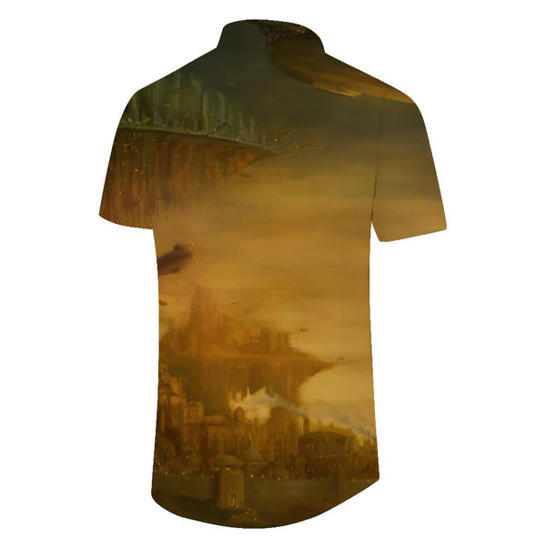 
Button short sleeve men's casual shirt tropical Hawaiian breathable shirt fashionable summer essential
                