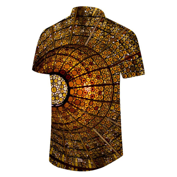 
Art lamp print men's fashion everyday street shirt pattern flower hawaiian tropical four seasons button pocket lapel 3d digital print pattern
                