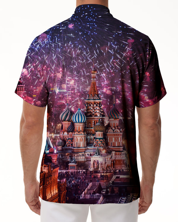
St. Basil's Cathedral Russia 3D printed Hawaiian shirt men's fashion beach shirt style summer
                