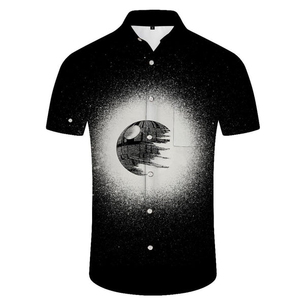 
3d digital printing pattern summer men's casual loose style Hawaiian button-down lapel pocket short sleeve shirt fashion
                