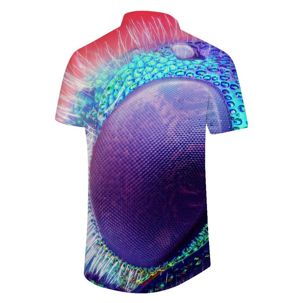 
Abstract Fly Fun Fashion Retro Style Short Sleeve Shirt Men's Short Sleeve Casual Button Shirt Summer Shirt With Pockets
                