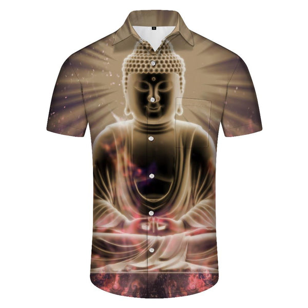 
Beautiful Mandala Buddha Shirt Men's Short Sleeve Beach Shirt Button Shirt Men's Hawaiian Shirt Tops
                