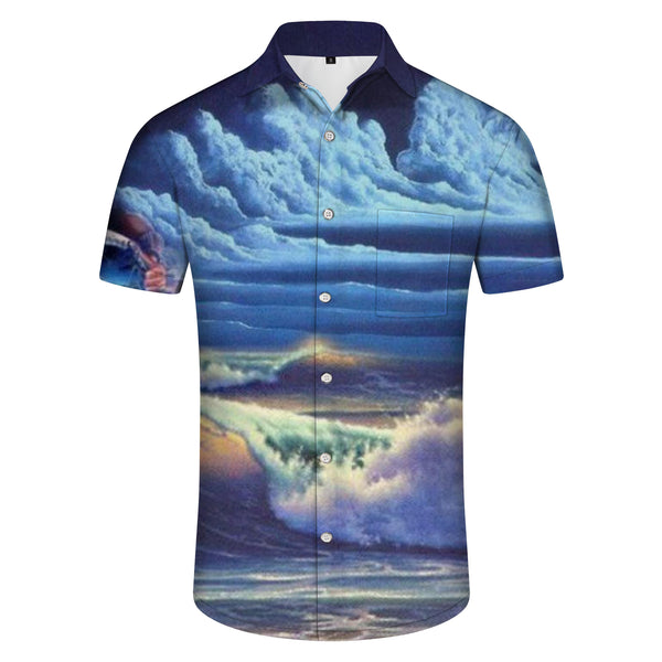 
Blue Ocean Men's Casual Shirt Short Sleeve Regular Fit Fashion Camping Beach Shirt Tops
                