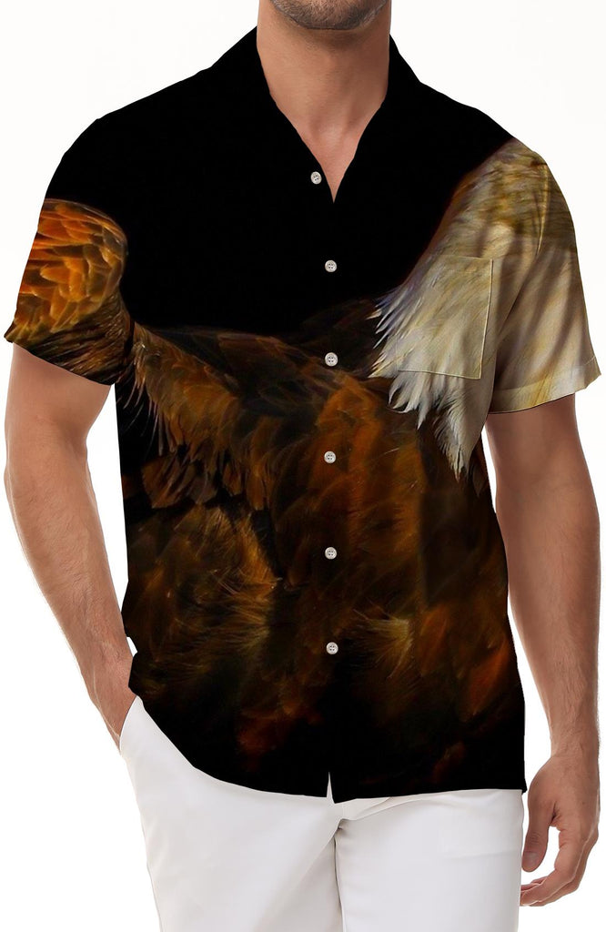Black Abstract Personalized Men's Casual Four Seasons Tropical Hawaiian Shirt Men's Casual Short Sleeve Seaside