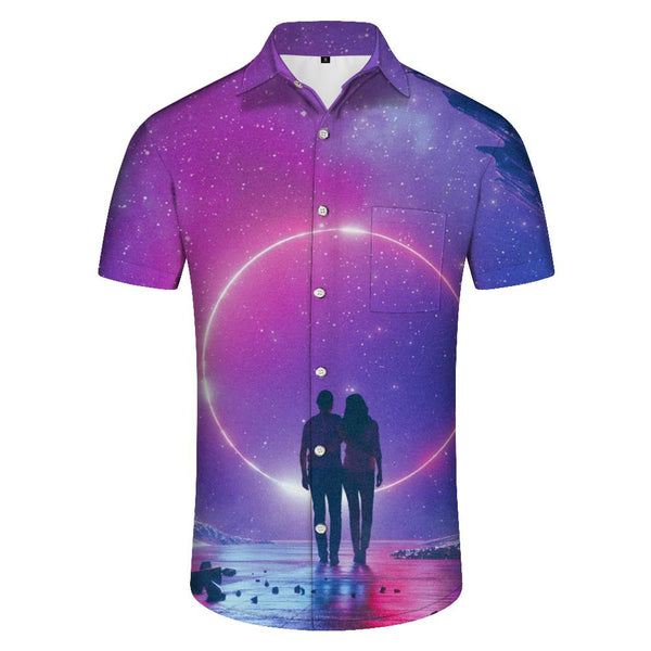 
Men's casual shirts trendy tropical summer wear vintage beachwear beautiful galaxy beautiful galaxy short sleeve shirt hawaiian button down
                