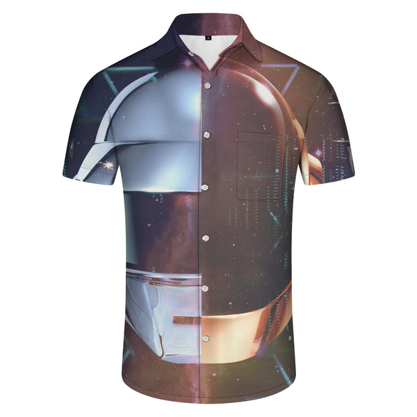 
Universe Galaxy Space Hawaii Tropical Ocean Vacation Beach Short Sleeve Men's Casual Short Sleeve Button
                