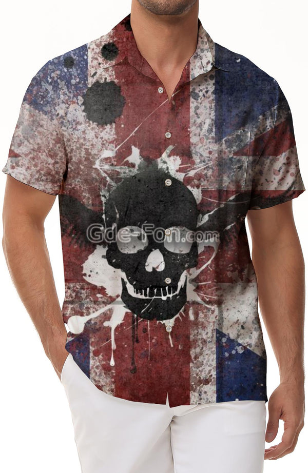 Death sign short sleeve shirt men summer shirt fashion men shirt summer fashion casual beach sea digital 3D printing