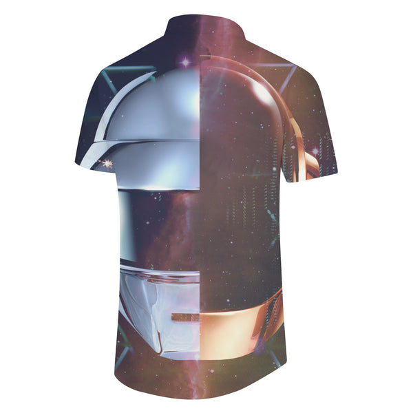 
Universe Galaxy Space Hawaii Tropical Ocean Vacation Beach Short Sleeve Men's Casual Short Sleeve Button
                