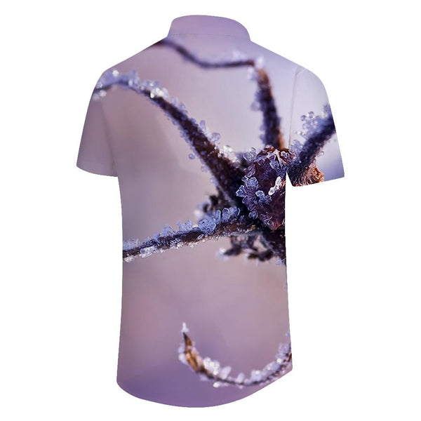 
Snow Plant Men's Short Sleeve Button Hawaiian Shirt 3D Printed Fashion Lapel Top Casual Daily
                