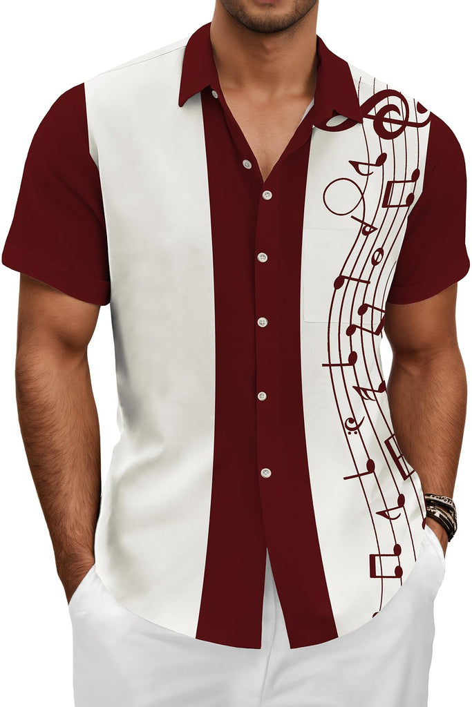 Hawaiian Shit for Men Beach Summer Mens Buton Down Short Sleeve Shit Tropical Vacation Casual Clothes