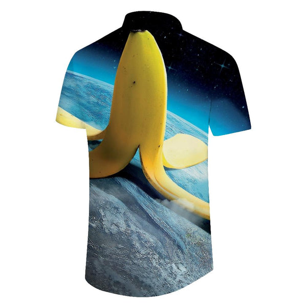 
Funny men's summer casual style fashion short-sleeved loose tops men's outdoor walking and fishing comfortable breathable short-sleeved shirt
                