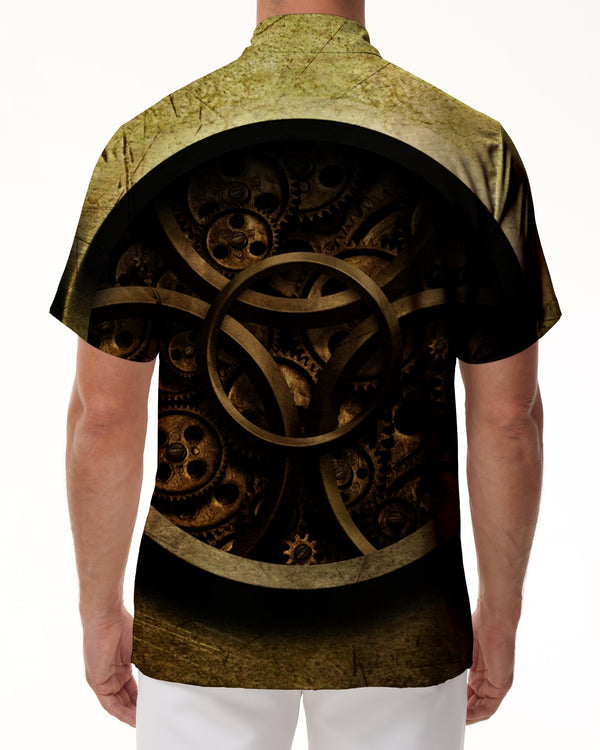
Machine Punk Gear Men's Short Sleeve Shirt Summer Short Sleeve Fashion Casual Fashion Holiday Short Sleeve Shirt Beach Clothing
                