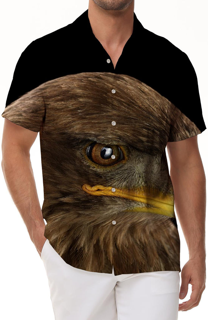 Mens Hawaiian Shirts - Mens Short Sleeve Hawaiian Shirts, Mens Head Eagle Beach Shirts