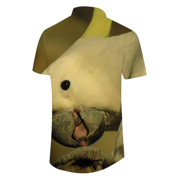 
White lark summer men's button casual lapel short-sleeved shirt holiday beach short-sleeved shirt seaside party
                