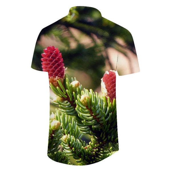 
Trendy Tropical Summer Outfit Hawaiian Button-Down Lapel Pocket Short Sleeve Men's Vintage Beachwear Shirt
                