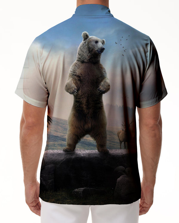 
Animal Brown Bear 3D Printing Cool Fun Short Sleeve Shirt Men Trendy Streetwear Casual Fashion Hawaii
                
