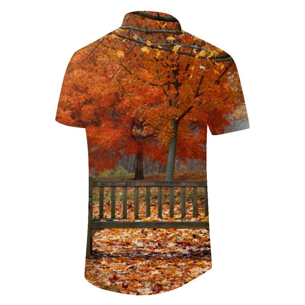 
Hawaiian Shirt Fall Maple Short Sleeve Shirt Summer Casual Beach Shirt Button-Down Tropical Floral Shirt
                