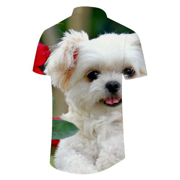 
Dog Animal Tropical Hawaiian Button Lapel Style Casual Loose Men's Summer Vacation Seaside Beach Tops
                