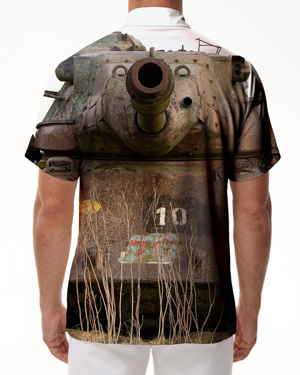 
Tank British Flag WWII Tank Men's Short Sleeve Casual Hawaiian Tropical Button Top Short Sleeve
                