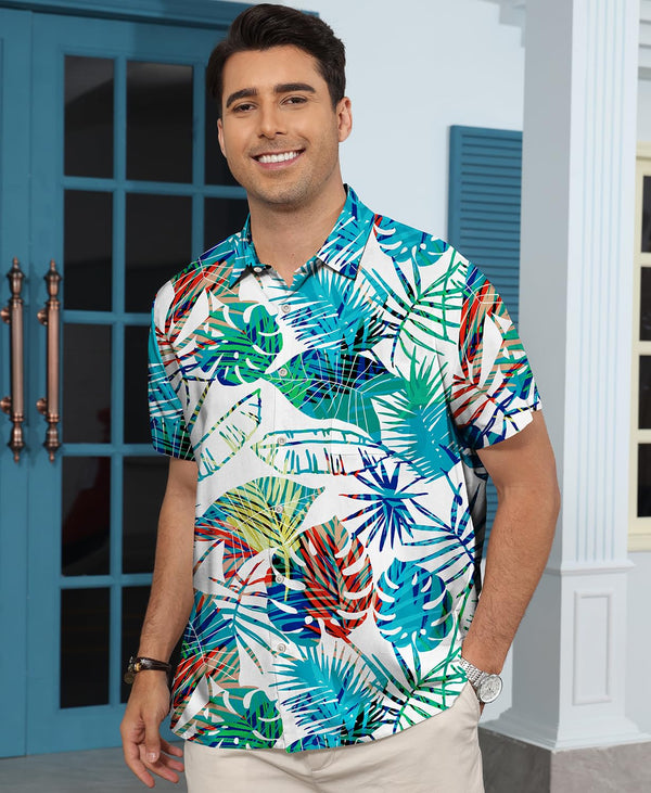 
Hawaiian Shit for Men Beach Summer Mens Buton Down Short Sleeve Shit Tropical Vacation Casual Clothes
                