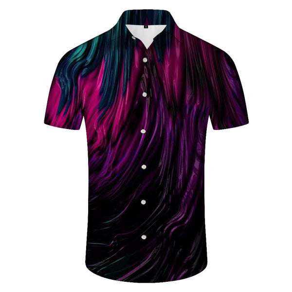 
Red Blue Flame Shirt Men Summer Blue and Lightweight Short Sleeve Button Shirt Casual Fashion Wear
                