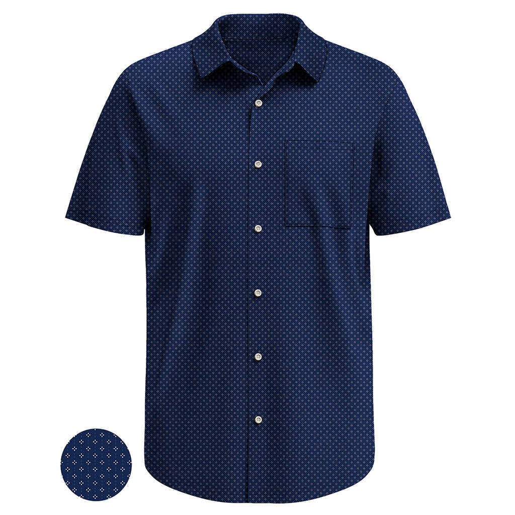 Men’s Micro Print Casual Shirt – Soft, Durable Fabric for Daily Wear