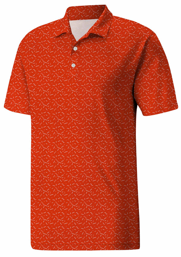 Fashionable Micro Print Golf Polo with Quick-Dry Fabric