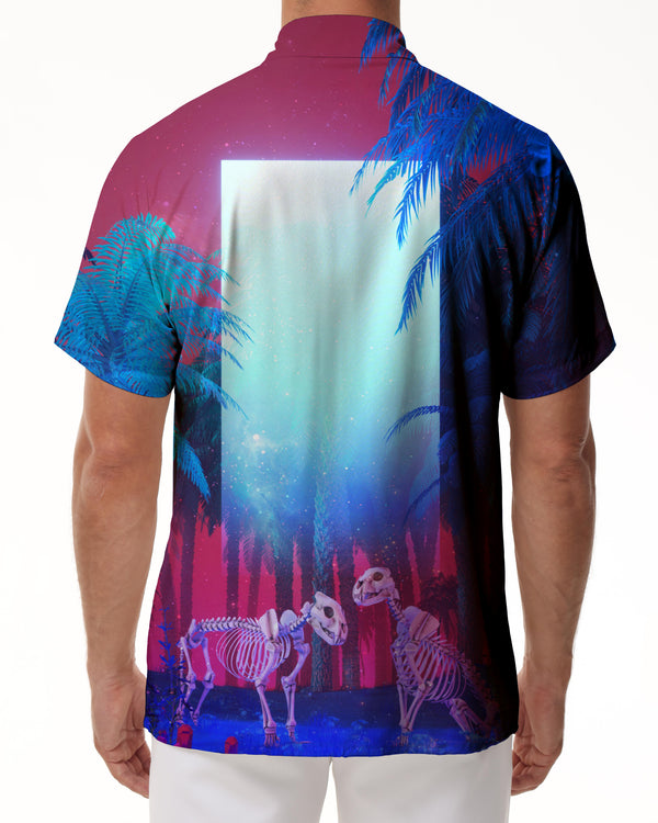 
Men's Summer Shirt Short Sleeve Button Down Hawaiian Tropical Print Casual Palm Tree Print Shirt Short Sleeve
                