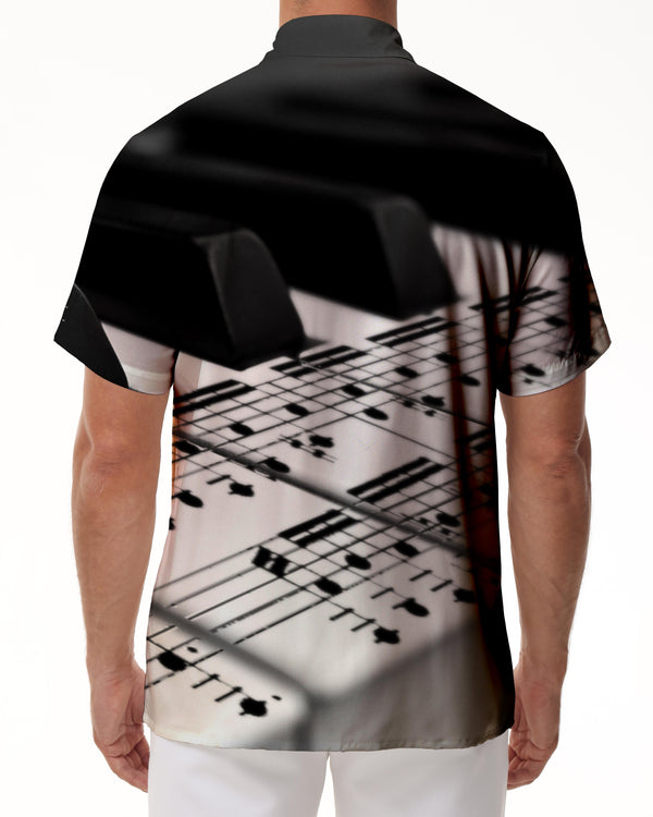 
Men's Piano Keys 3D Printed Shirt Funny Tops Men's Casual Clothing Summer Short Sleeve Tops Loose Short Sleeve Shirt Piano Pattern
                