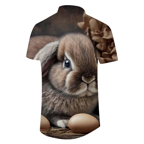 
Men's Casual Loose Hawaiian Shirt Cute Bunny Short Sleeve Button Lapel Beach Shirt Tropical Vacation Beach Shirt
                