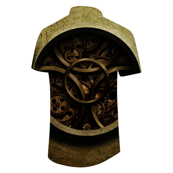 
Machine Punk Gear Men's Short Sleeve Shirt Summer Short Sleeve Fashion Casual Fashion Holiday Short Sleeve Shirt Beach Clothing
                