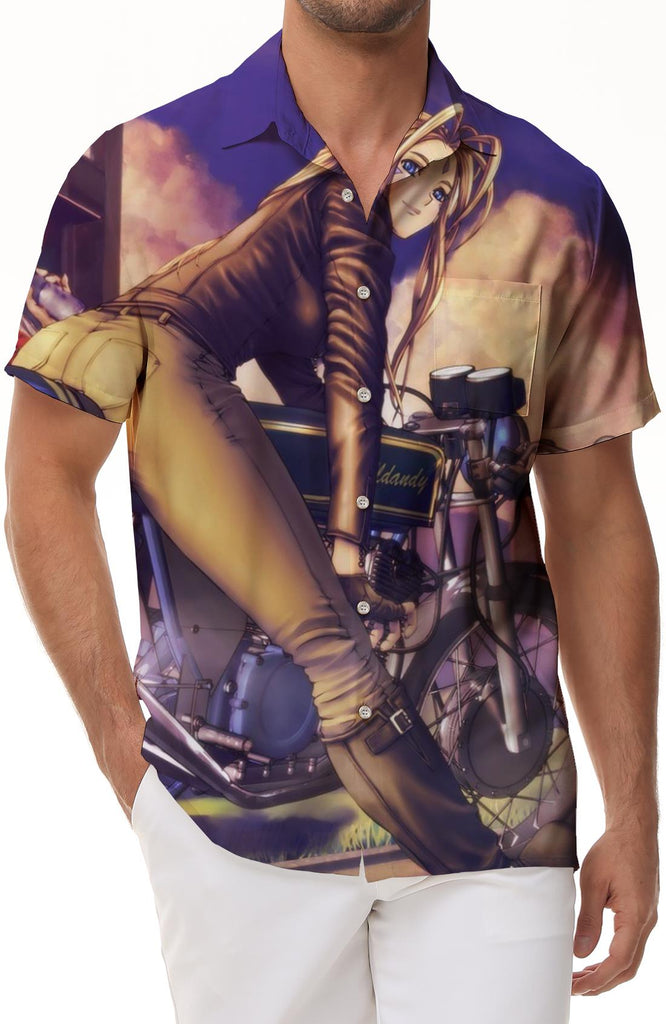 Hawaiian Clothing Loose Breathable Button Shirt Men's Retro Short Sleeve Shirt Short Sleeve Shirt Tops Casual