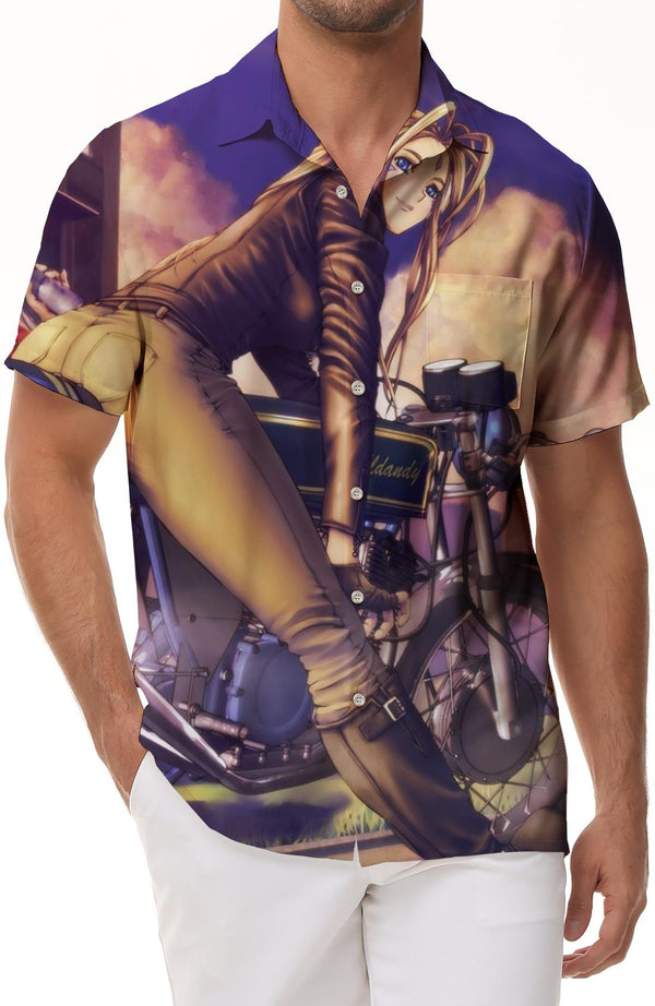 Hawaiian Clothing Loose Breathable Button Shirt Men's Retro Short Sleeve Shirt Short Sleeve Shirt Tops Casual