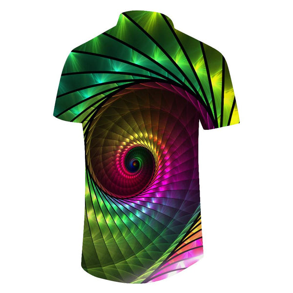 
Geometric Snail Shape Short Sleeve Shirt Men's Casual Loose Short Sleeve Shirt Hawaiian Shirt Summer 3D Printed Short Sleeve Button Summer Tropical Shirt
                