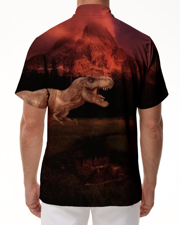
Funny Dinosaur Hawaiian Shirt Men's Casual Loose Daily Travel Short Sleeve Shirt Hawaiian Button Lapel Pocket Short Sleeve Shirt Dinosaur
                