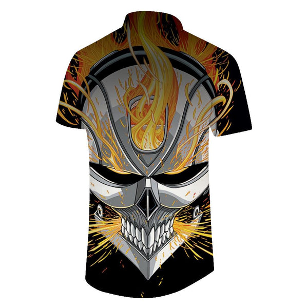 
Abstract mask personalized art leisure loose vacation seaside short-sleeved Hawaiian tropical summer essential clothes men's short-sleeved shirt fashionable breathable
                