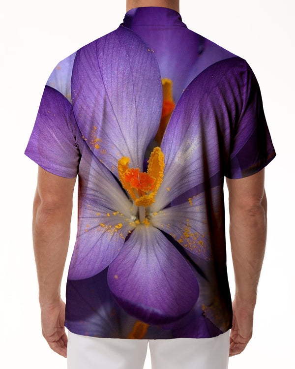 
Purple Saffron Mens Hawaiian Shirt Short Sleeve Casual Hawaiian Shirt Button Down Shirt Mens Beach Shirt
                