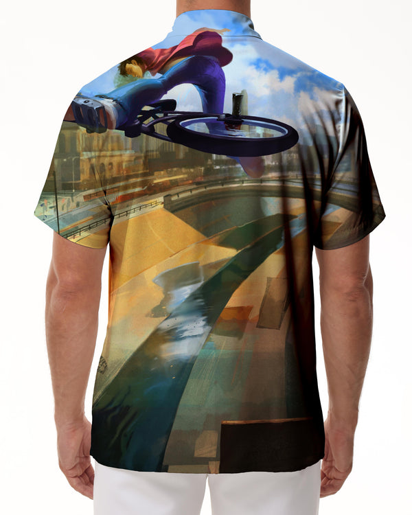 
Cycling Mens Hawaiian Shirt Summer Beach Tropical Short Sleeve Button Shirt Short Sleeve
                
