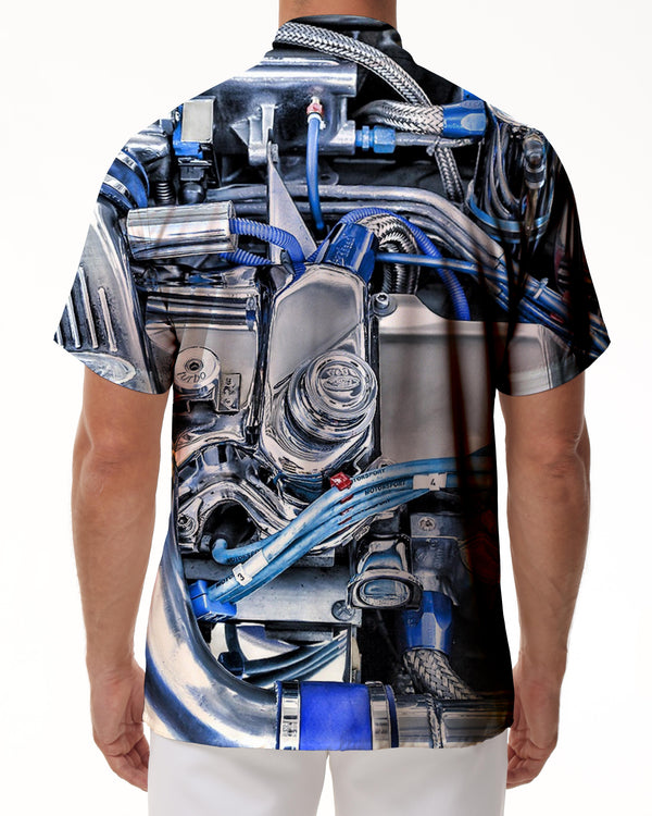 
Summer car parts 3D printed pattern shirt tops men's short sleeve street loose fashion beautiful trend
                