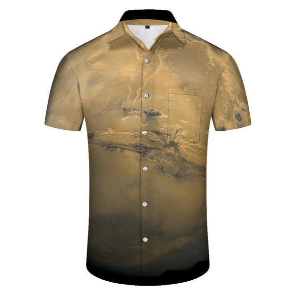 
Outer Space Saturn Fashion Comfortable Breathable Casual Men's Short Sleeve Button Shirt Tropical Four Seasons Leisure Summer Shirt Beach Short Sleeve
                