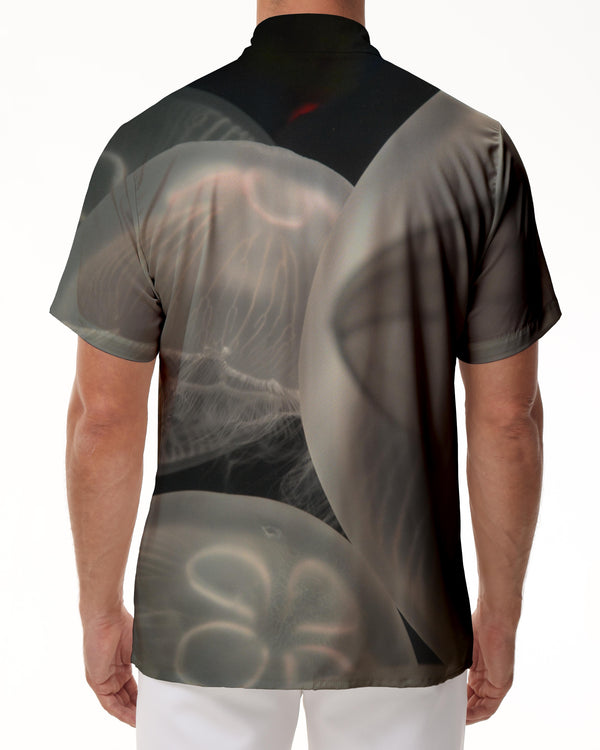 
Gray Jellyfish Men's Casual Loose Short Sleeve Shirt Hawaiian Shirt Men's Short Sleeve Button Comfortable Fun Underwater Animal Short Sleeve Shirt Tops
                