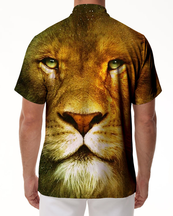 
Jamaican Reggae Lion Hawaiian Shirt Men's Summer Beach Print Short Sleeve Button Shirt
                