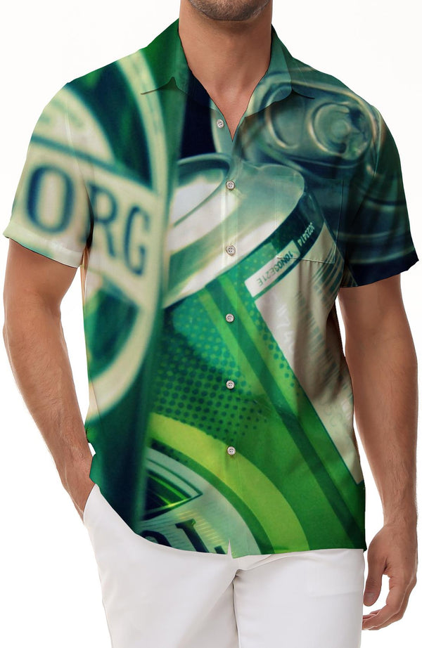 St. Patrick's Beer Men's Casual Summer Tropical Hawaiian Short Sleeve Tops Casual Short Sleeve Shirt Outdoor Regular Style