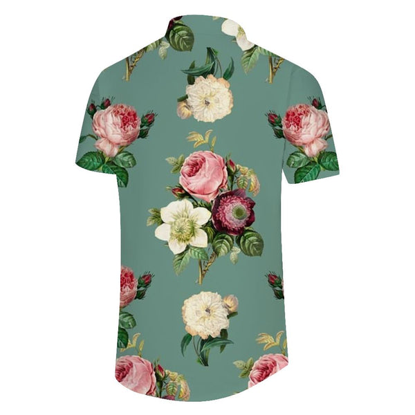 
Vintage Style Floral Print Men's Polyester Shirt Short Sleeve Button Shirt Vacation Hawaiian Shirt Tops
                