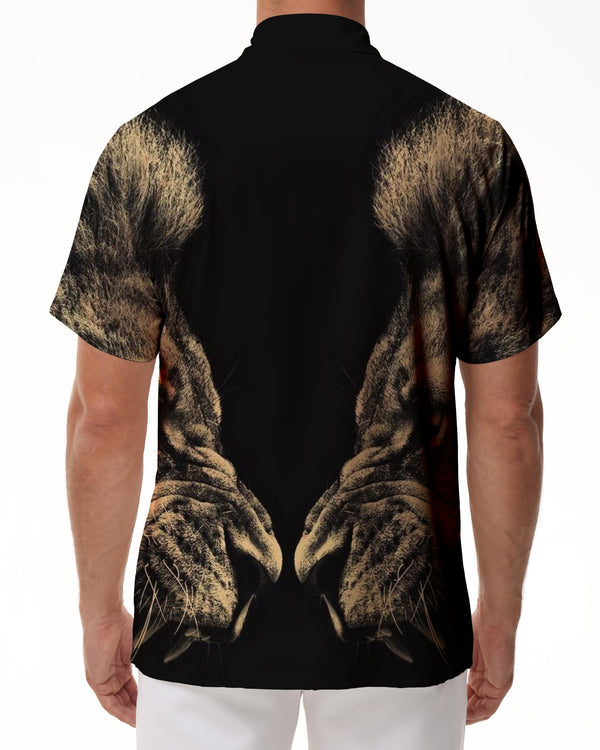 
Wild animals attacking each other summer beach vacation shirt men button down shirt short sleeve hawaii
                
