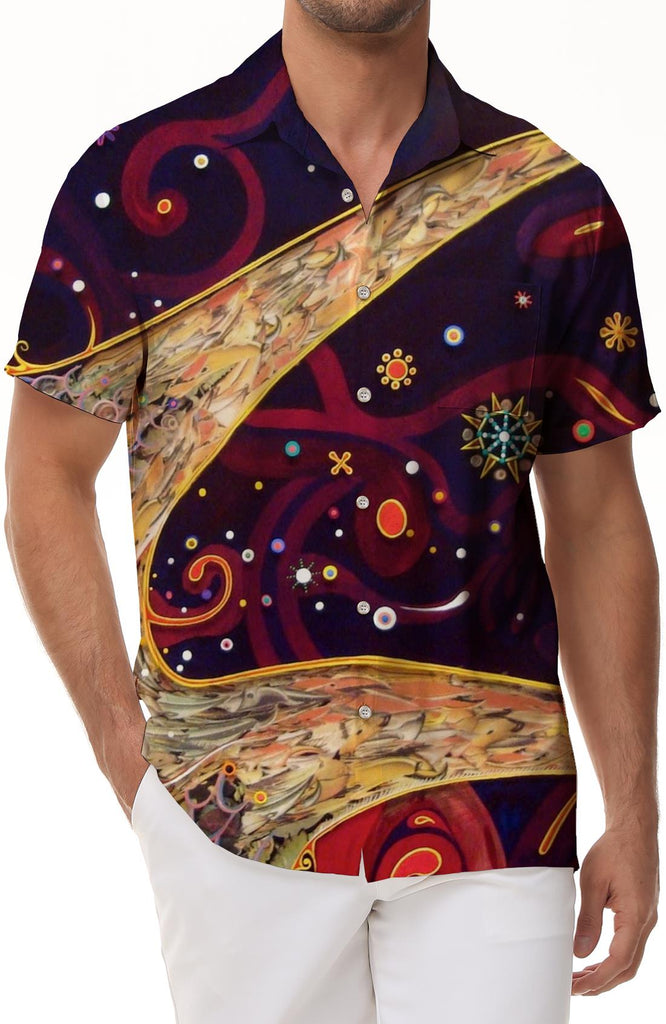Indian Paisley design classic regular style abstract casual men's daily travel shirt Hawaiian party beach seaside surfing clothing