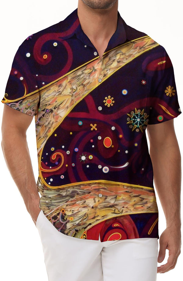 Indian Paisley design classic regular style abstract casual men's daily travel shirt Hawaiian party beach seaside surfing clothing
