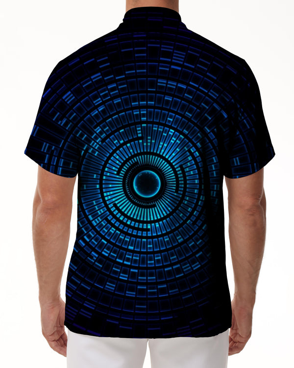 
Simple summer 3D creative technology digital pattern lapel unique print shirt short sleeves suitable for daily street fishing seaside sunset
                