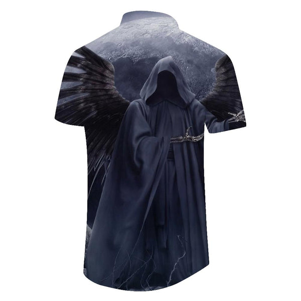 
Men's 3D Printed Skull Short Sleeve Street Hip-Hop Trend Casual Personality Punk Short Sleeve Harajuku Casual Tops
                